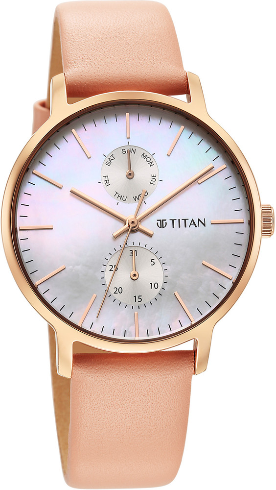 Titan leather watch for women new arrivals