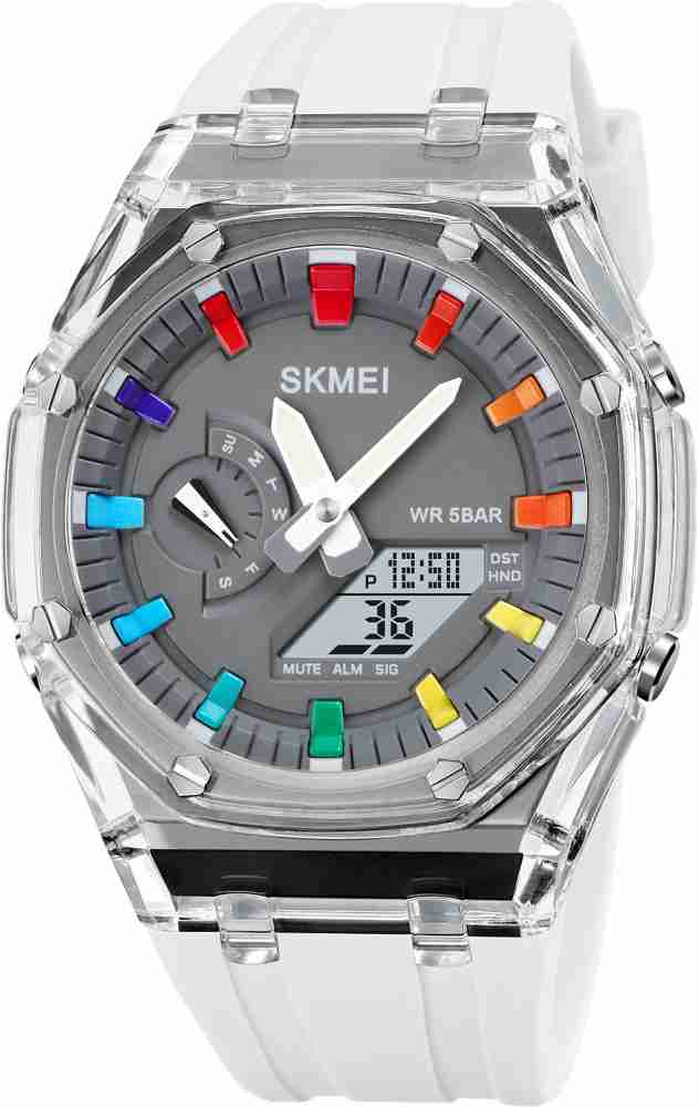 SKMEI SKMEI Analog Digital Watch White Gray Colour Mens Watch