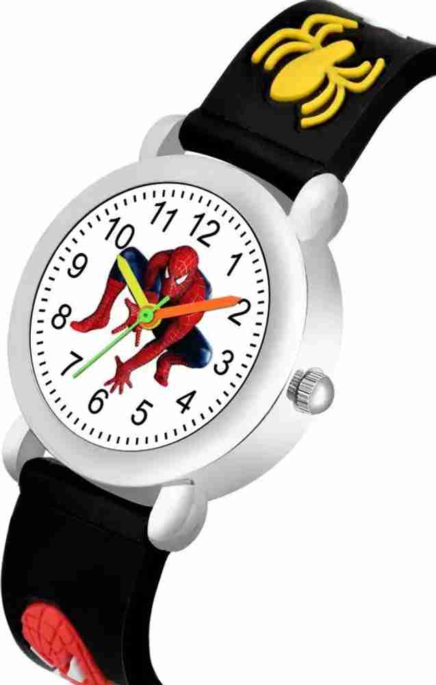 Resten Black Spider Man WWatch Analog Watch For Boys Girls