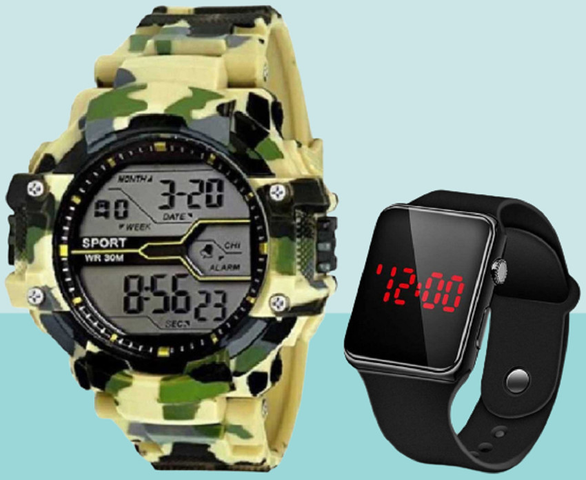 Round face cheap digital watch