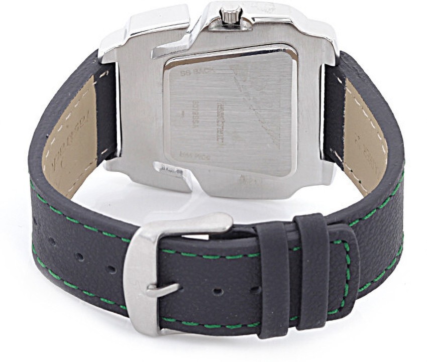 Grey dial black on sale leather strap watch ne3079sl02c