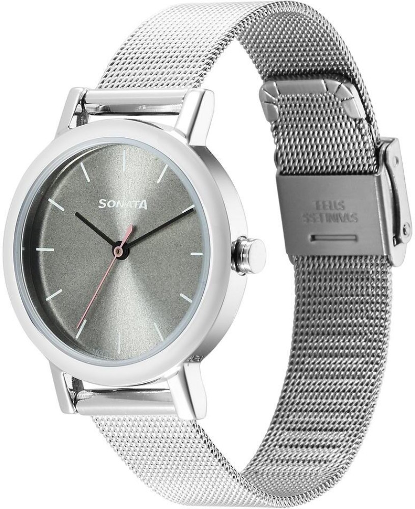 Sonata silver discount watches for ladies