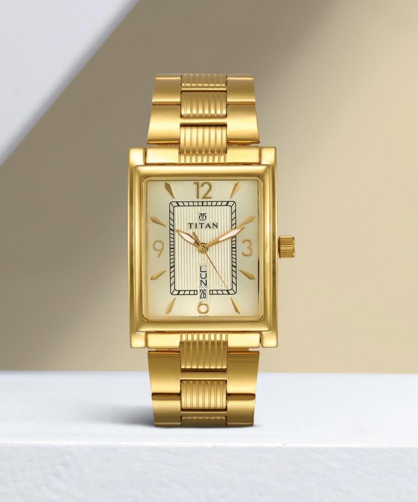 Titan watches gold on sale color