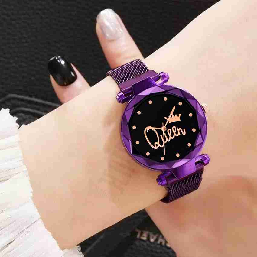 Purple colour watch sale