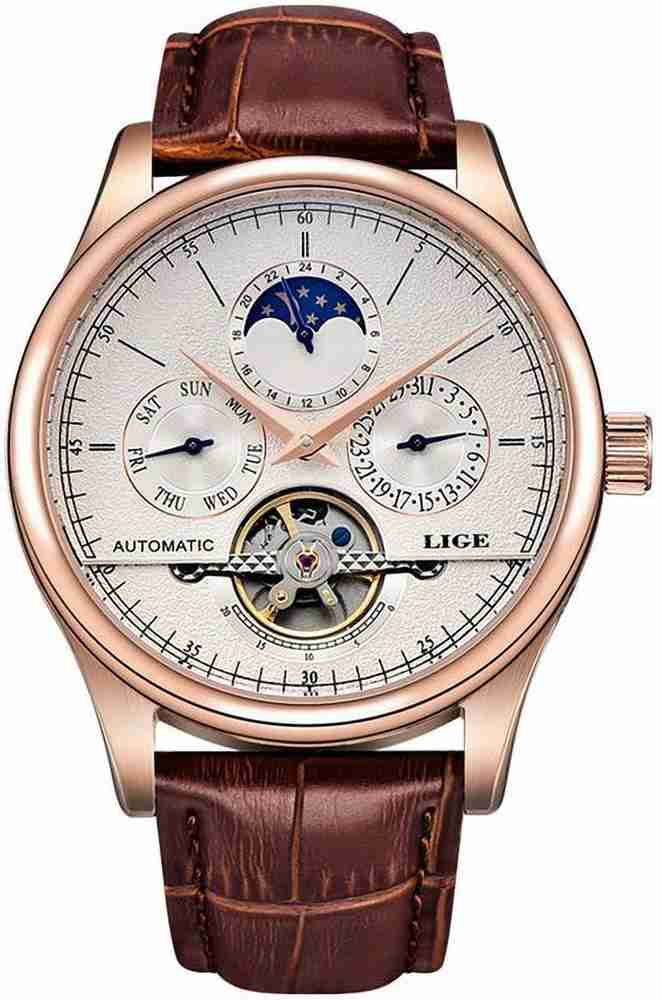 Lige automatic mechanical watch discount
