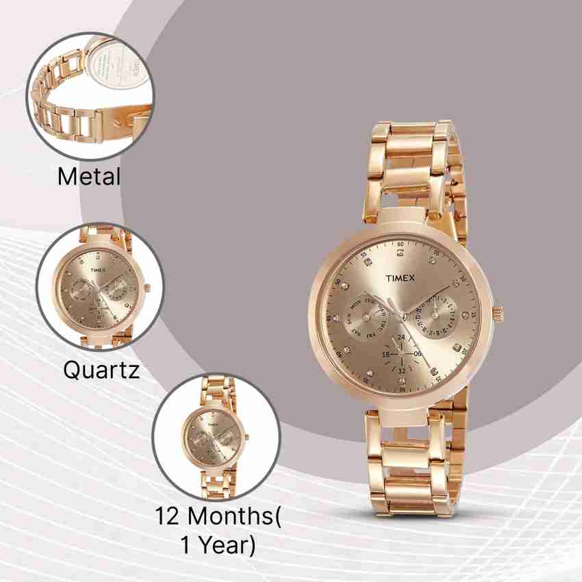 TIMEX Rose Gold Dial Analog Watch For Women Buy TIMEX Rose