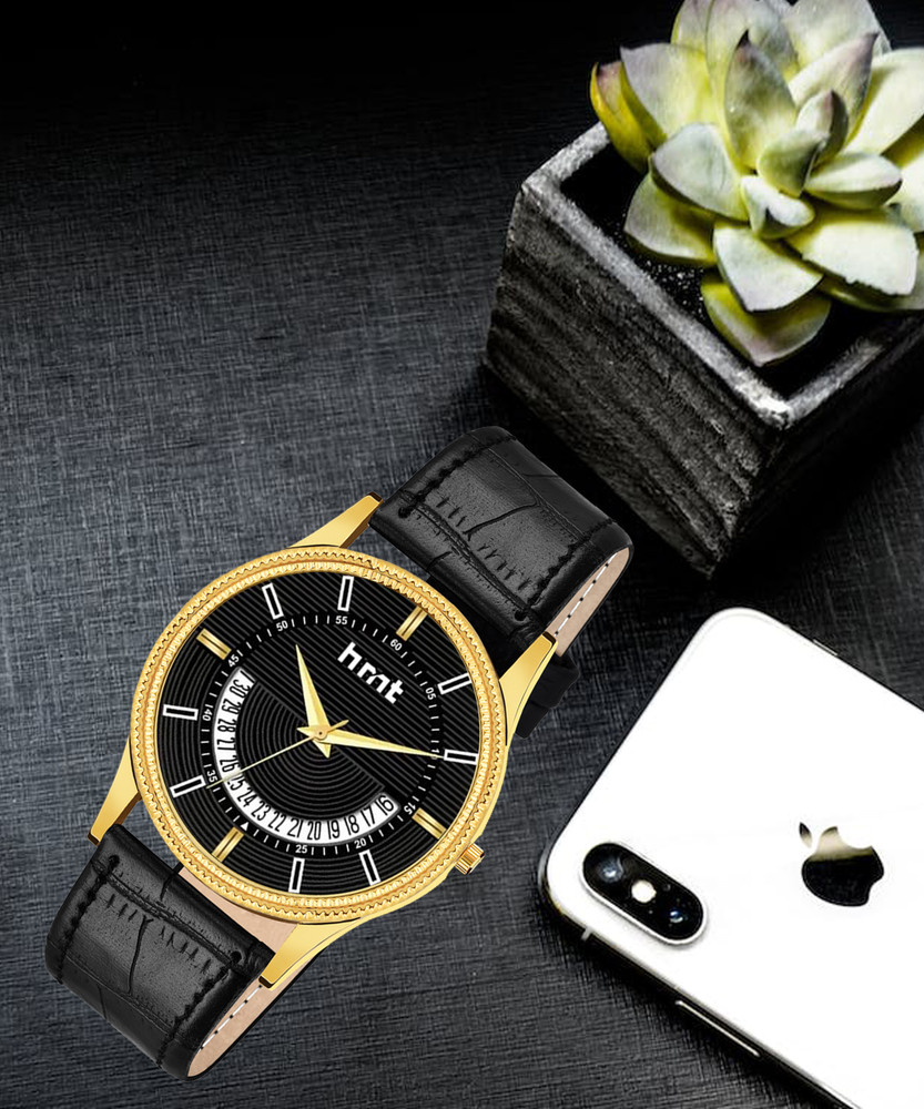 hrnt GLD BLK 9235 GLD BLK 9235 Original Black Plated Belt Patta Watch Black Company Watch Analog Watch For Men Buy hrnt GLD BLK 9235 GLD BLK 9235 Original Black Plated Belt Patta Watch Black Company