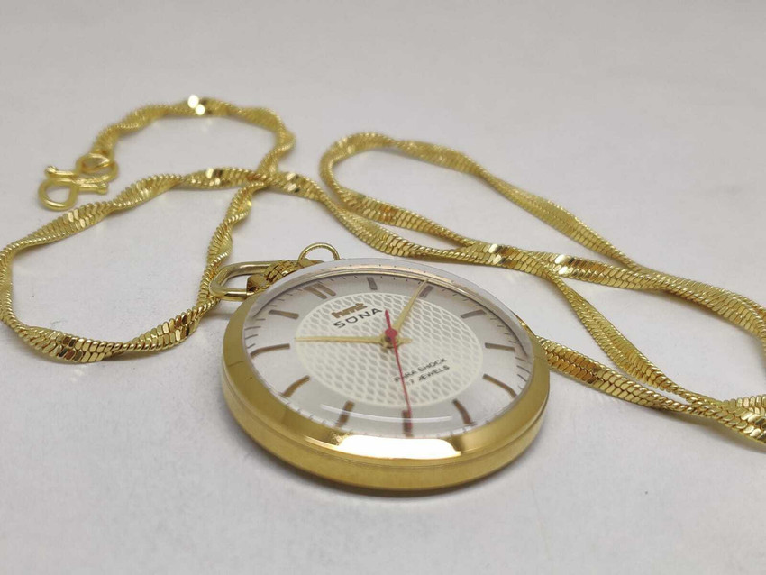 DIXOT HMT SONA pocket watch gold plated made in India looks nice color nice watch HMT Analog Watch For Men Buy DIXOT HMT SONA pocket watch gold plated made in