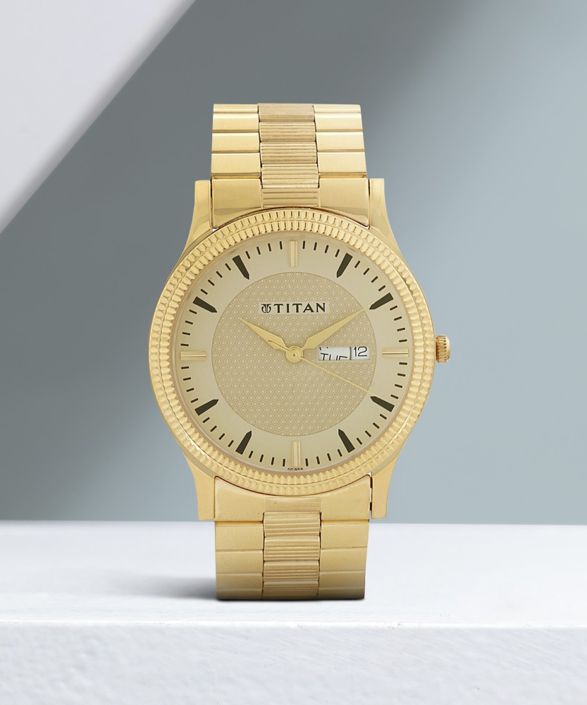 Golden shop watch flipkart