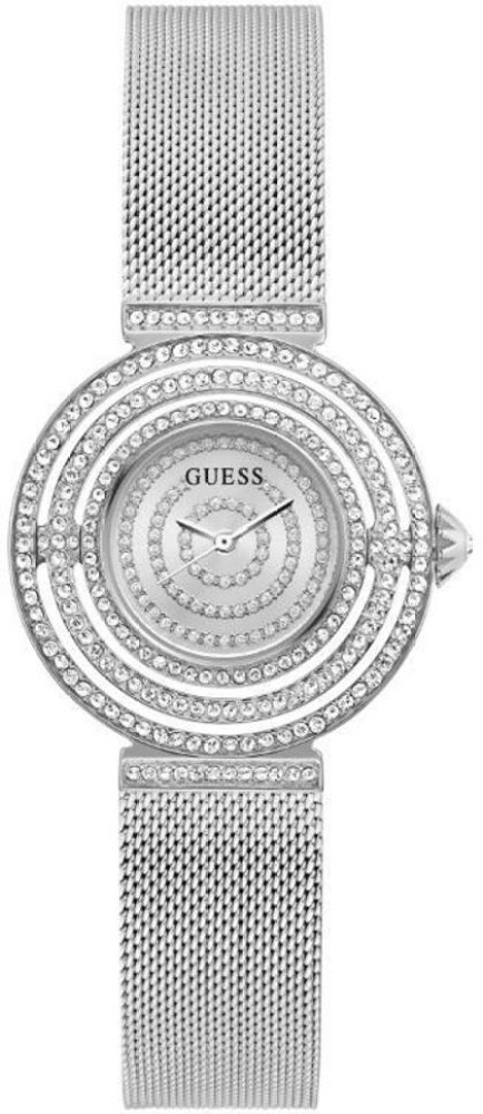Buy GUESS Womens 37 mm Solstice Clear Dial Stainless Steel Analog Watch   GW0403L2  Shoppers Stop