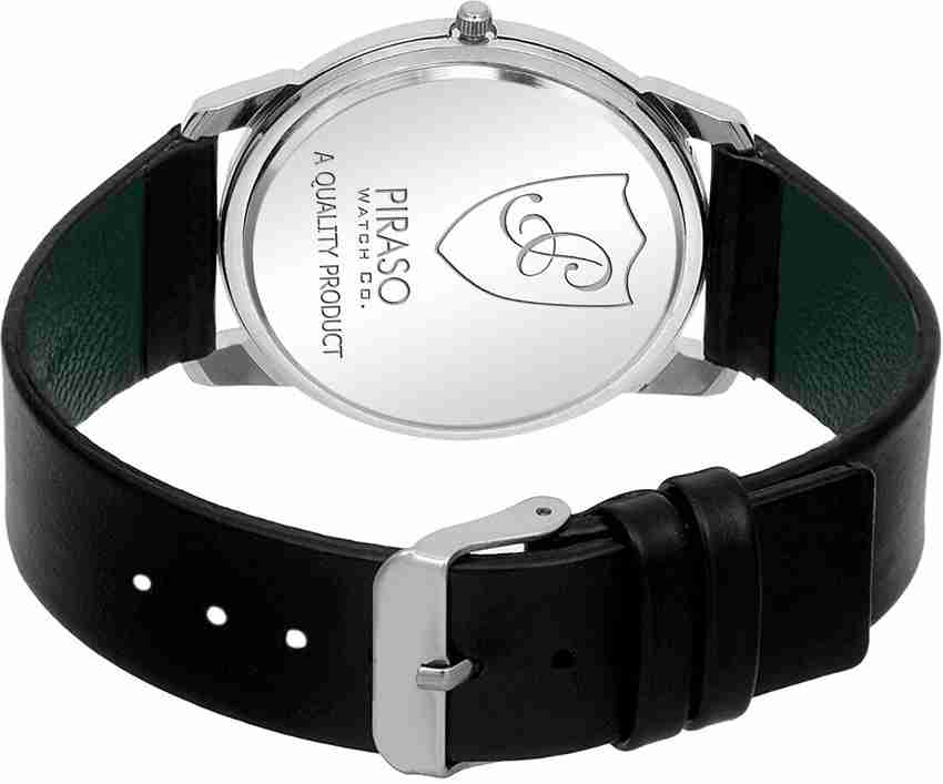 PIRASO 1584 SL04 WHITE Decent Look White Dial with Black Strap Watches for Men Analog Watch For Boys Buy PIRASO 1584 SL04 WHITE Decent Look White Dial with Black Strap