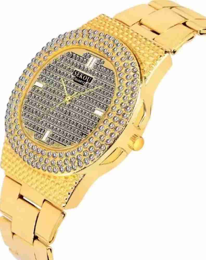 Diamond sale studded watch