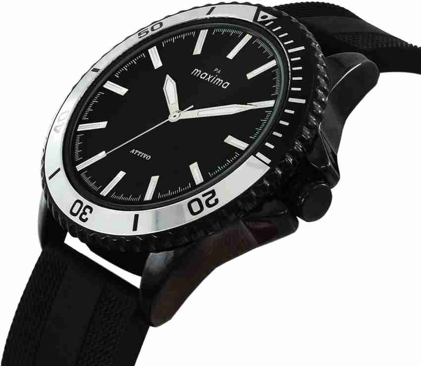 MAXIMA Attivo Collection Attivo Black Analog Watch For Men Buy MAXIMA Attivo Collection Attivo Black Analog Watch For Men O 68581PMGB Online at Best Prices in India Flipkart