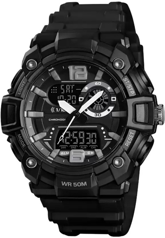 SKMEI Waterproof Mens Army Design Watches 9099 Analog Digital Watch For Men