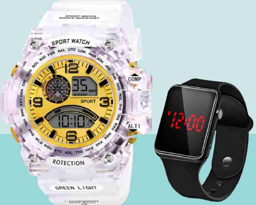 Transparent shop digital watch