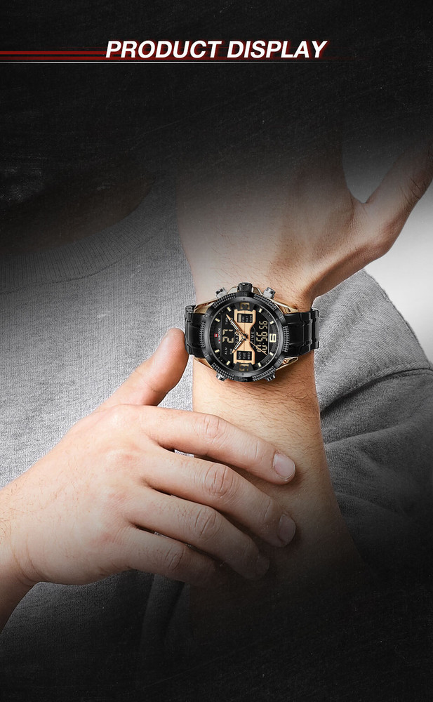 Lcd sales analog watch