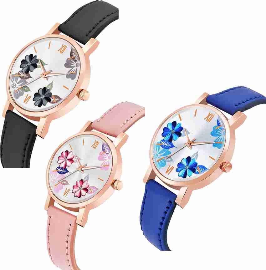 just like Crystal Combo 3 Stylish Girls Watch Analog Watch For