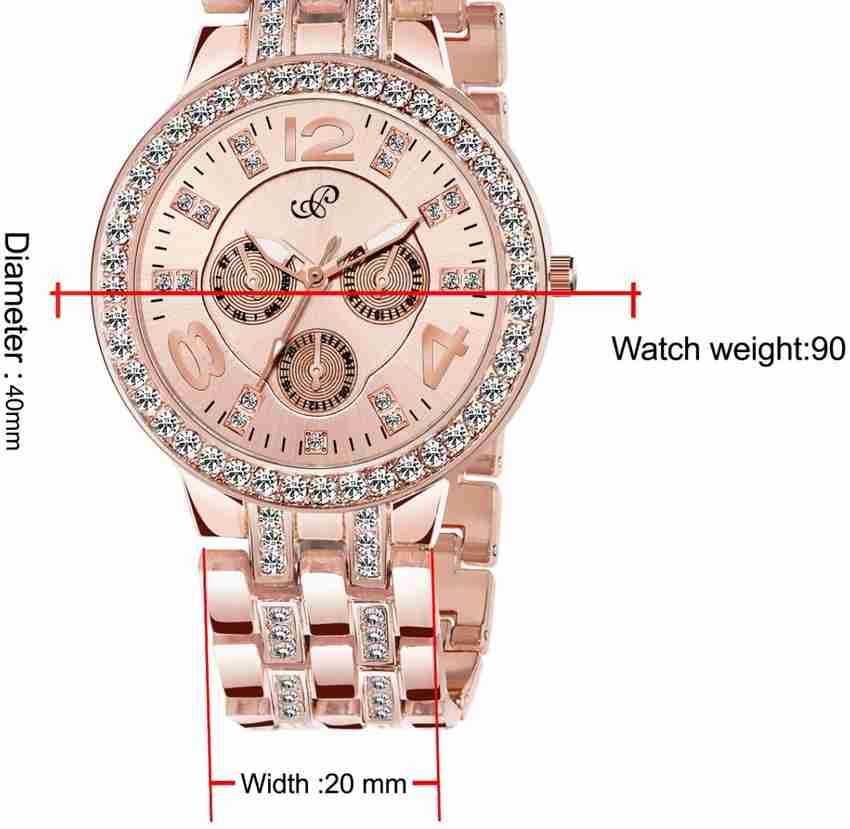 PIRASO NK 2569 ROSEGOLD PIRASO Zuperia Diamond Studded Analogue