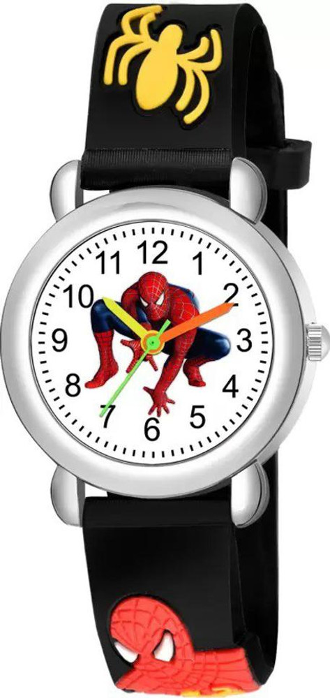 Resten Black Spider Man WWatch Analog Watch For Boys Girls