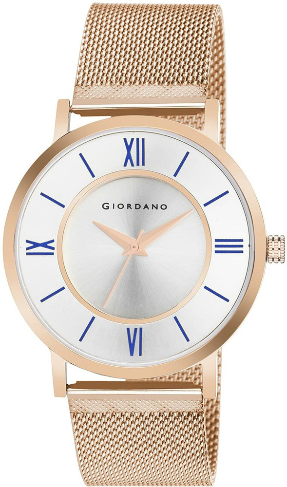 GIORDANO Giordano Analog Men s Watch Silver Dial Rose Gold