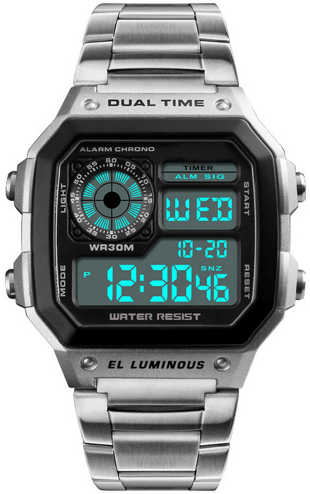 Full metal cheap digital watch