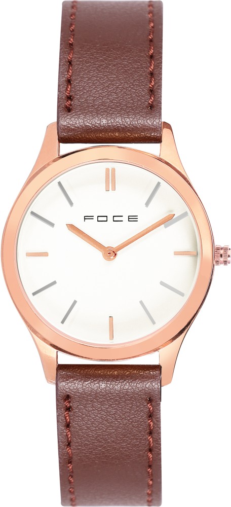 Foce FC L 36 ROSGD FOCE Analog White Dial Leather Strap Watch Analog Watch For Women Buy Foce FC L 36 ROSGD FOCE Analog White Dial Leather Strap Watch Analog Watch For Women FC L 36 ROSEGOLD Online