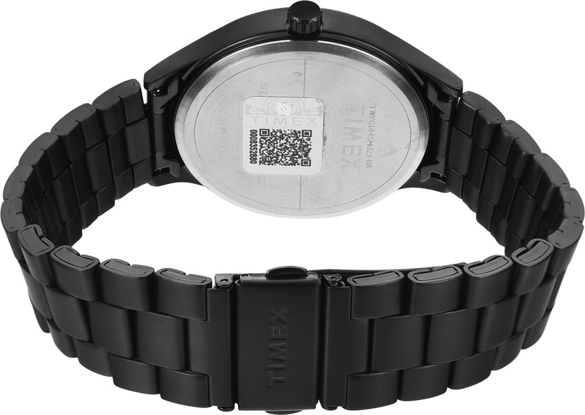 Timex black chain watch on sale