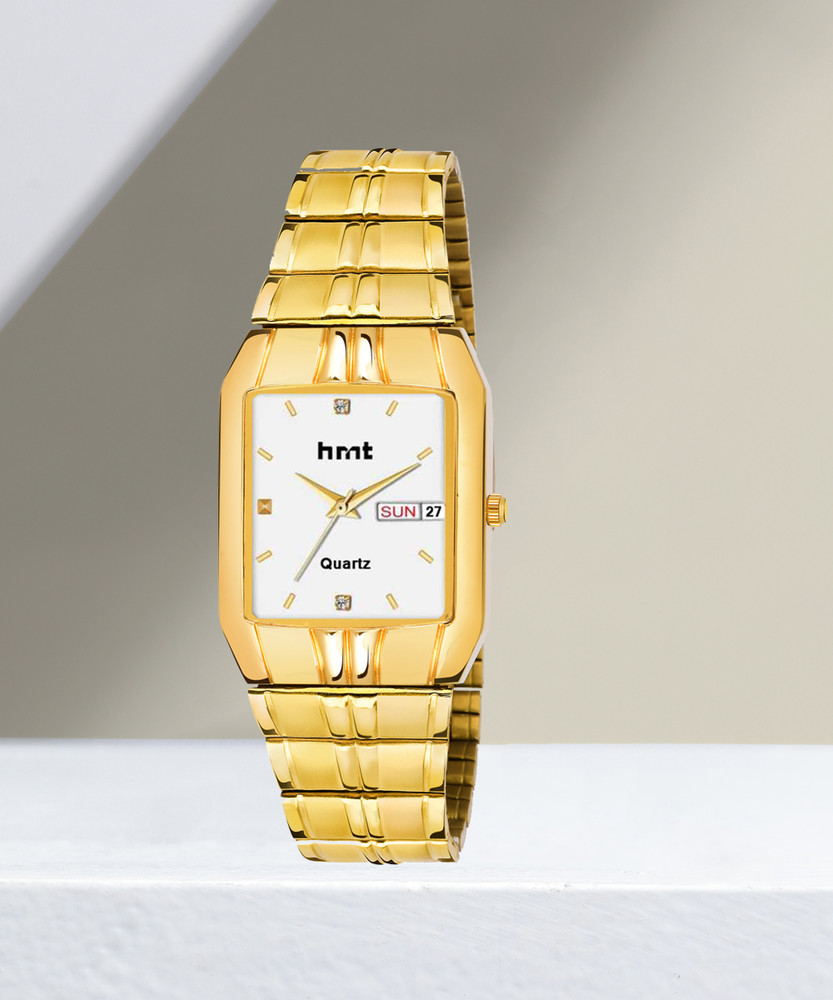 hrnt G9065 Original Golden Chain Analogue Hands Wrist Company