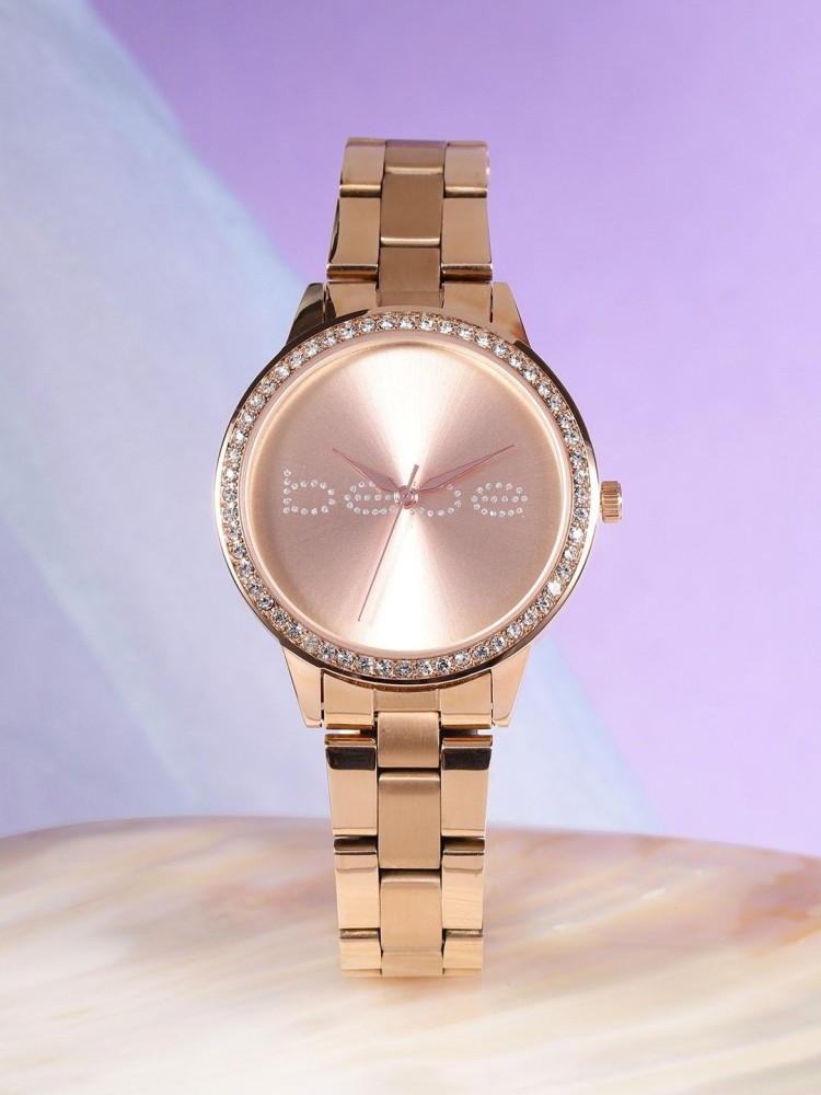 bebe rose gold watch