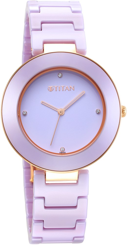 Titan Purple Ceramic Purple Ceramic Analog Watch For Women Buy