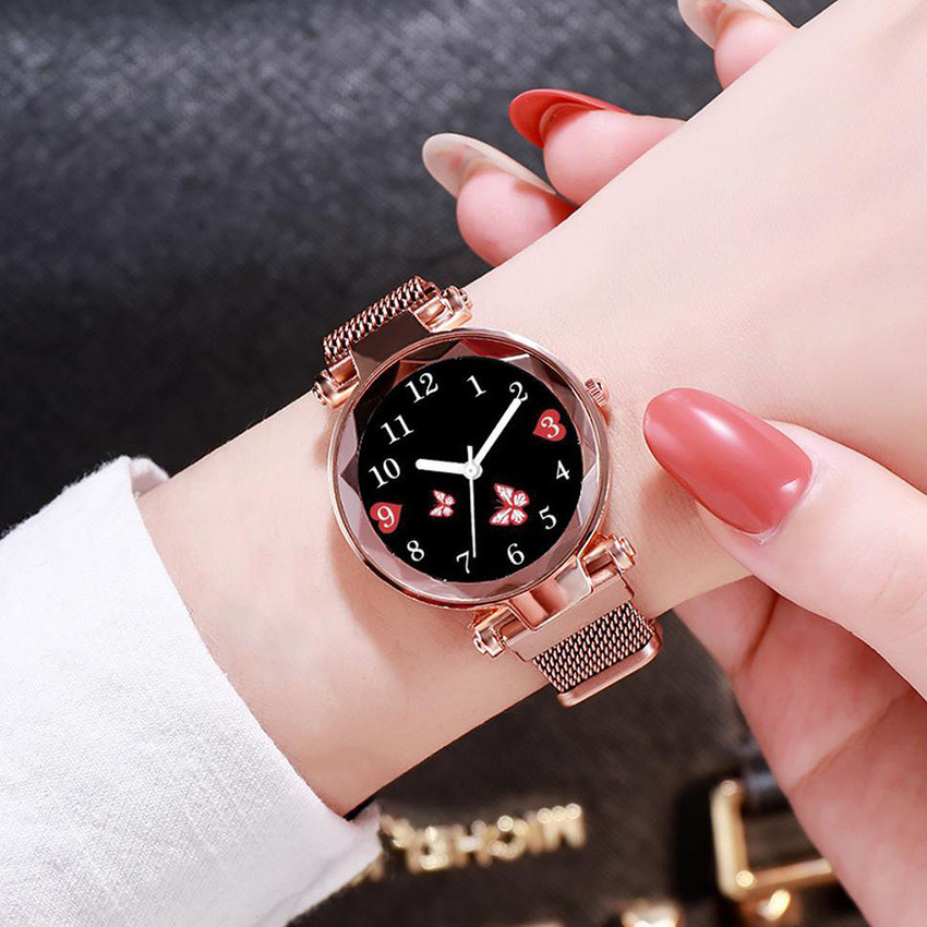 Marclex Titli Copper Rosegold Magnet Watch girls watches for women