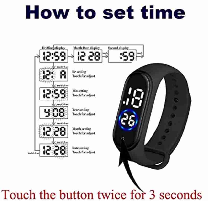 How to set the time of led watch sales