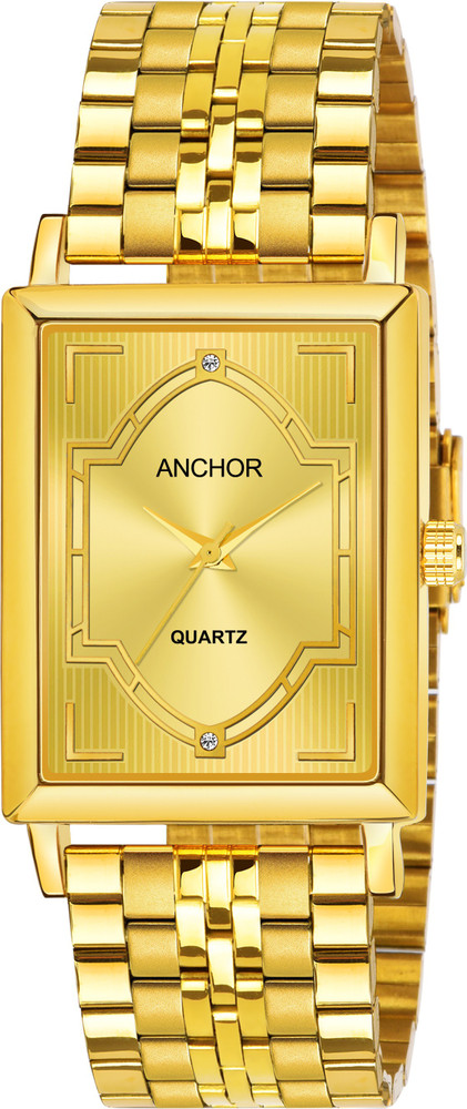Anchor Quartz 551 23.5K Gold Plated Stainless Steel Analog Watch For Men Buy Anchor Quartz 551 23.5K Gold Plated Stainless Steel Analog Watch For Men Anchor 551 Gold Online at Best