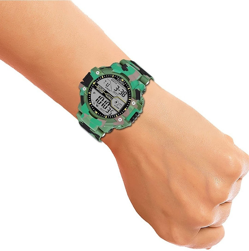Sport watch army colour deals