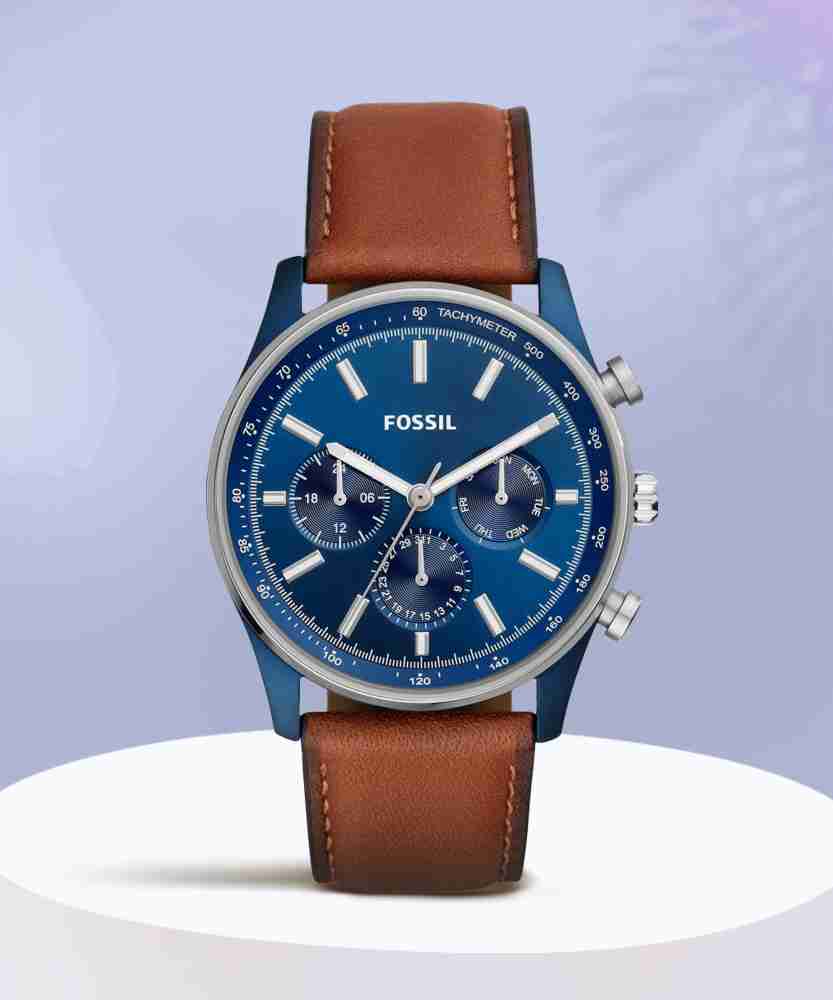 Sullivan multifunction 2025 navy leather watch