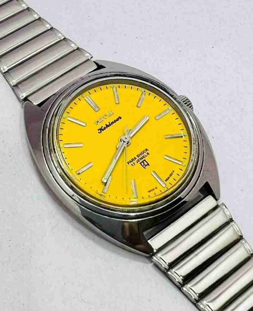 Yellow wrist watch hot sale