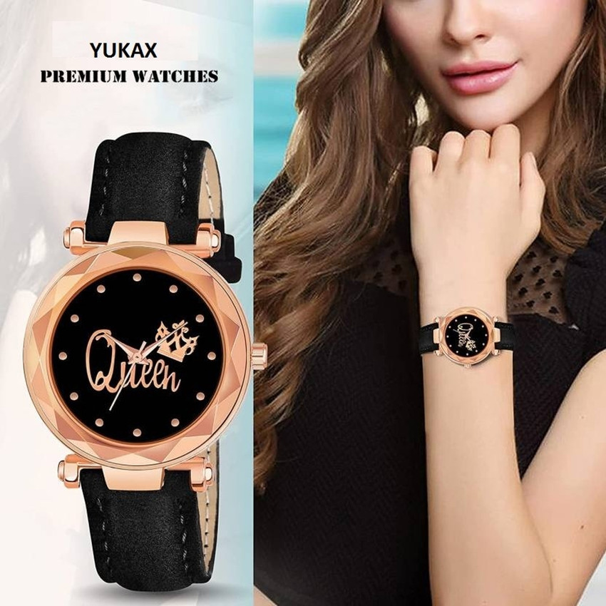 Trendy ladies leather top watch flipkart