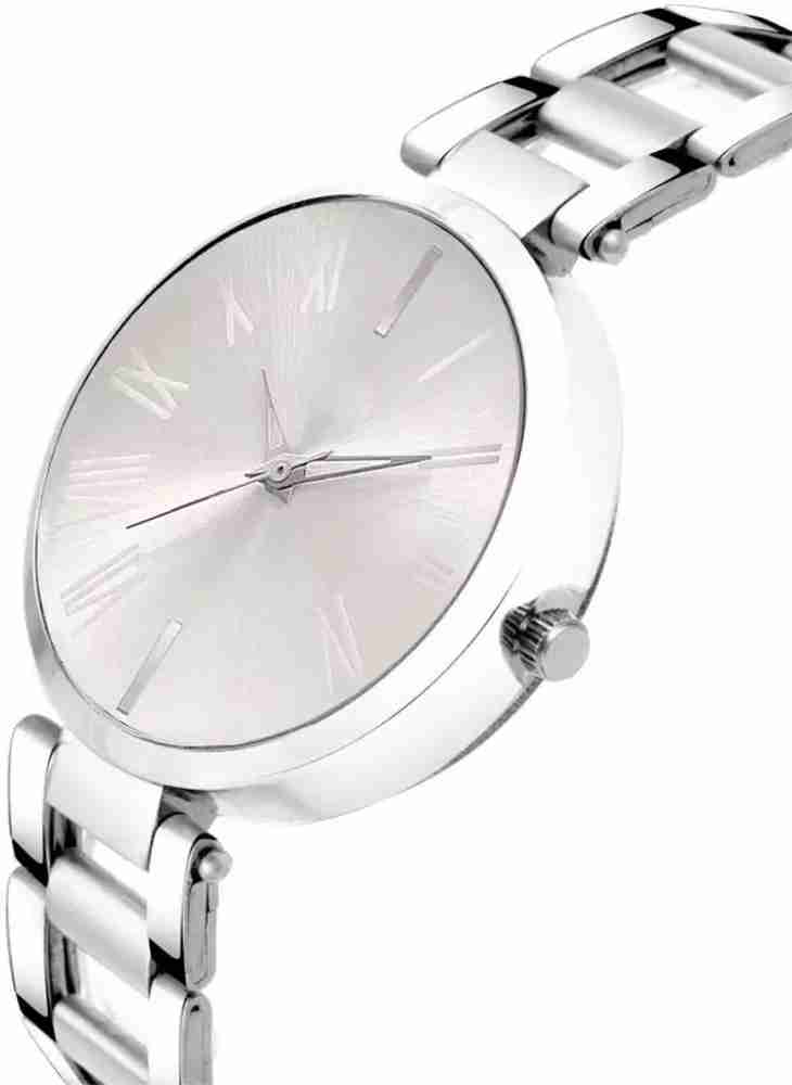 Silver colour chain hotsell watch