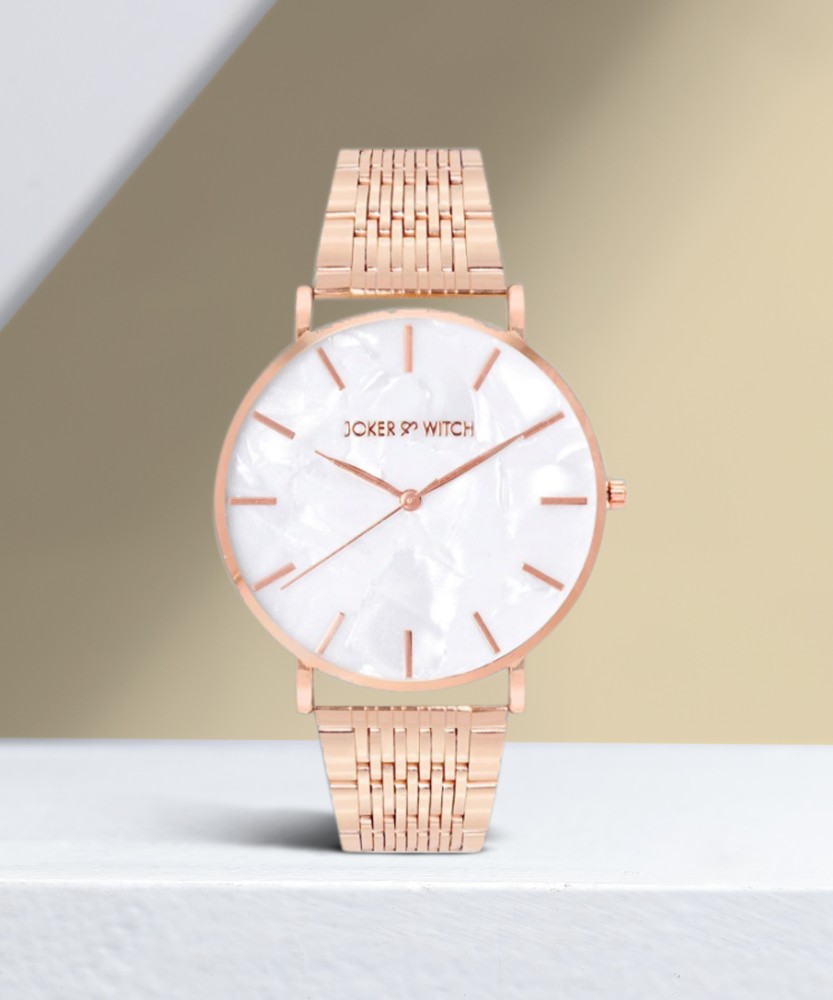 Rose gold 2024 white watch