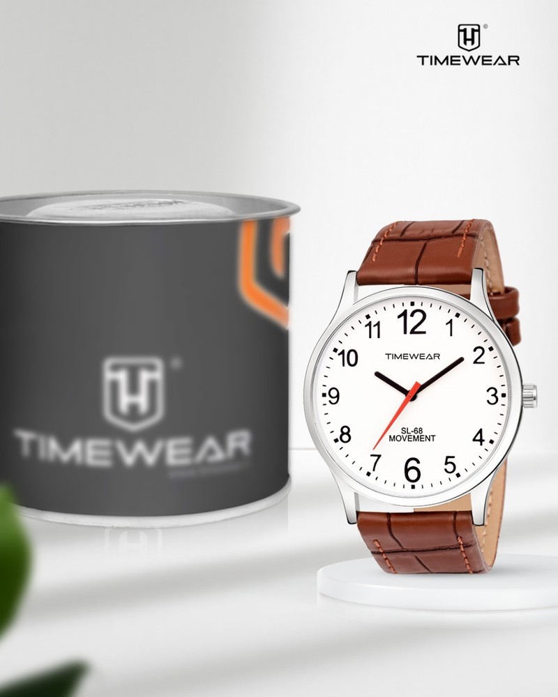 TIMEWEAR 233WDTG TIMEWEAR White Number Dial Brown Leather Strap Analog Watch For Men Buy TIMEWEAR 233WDTG TIMEWEAR White Number Dial Brown Leather Strap Analog Watch For Men 233WDTG Online