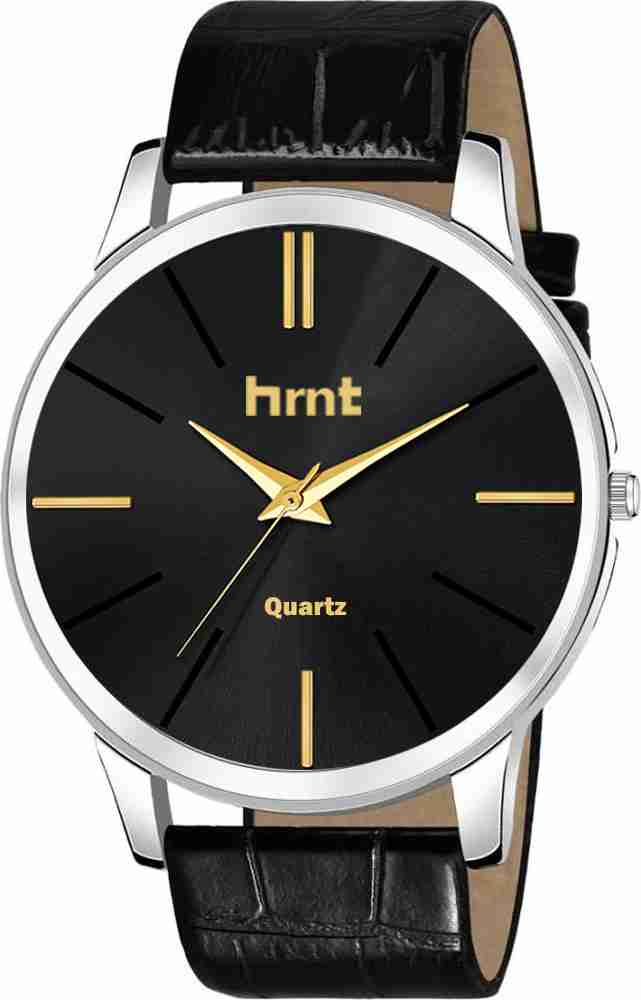 hrnt B9105 B9105 Black Wrist Hands Watch Leather Strap Black Branded Patta WaterResistant Analog Watch For Men Buy hrnt B9105 B9105 Black Wrist Hands Watch Leather Strap Black Branded Patta