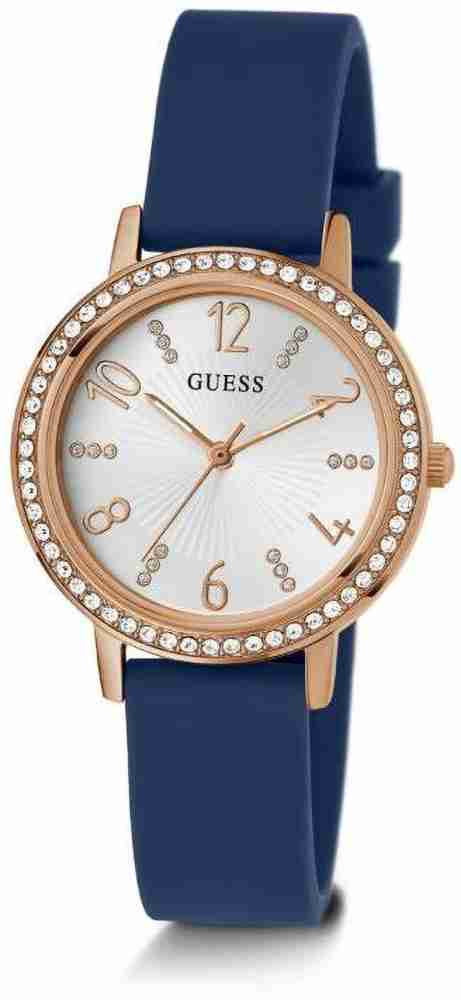 Guess ladies watches leather on sale strap