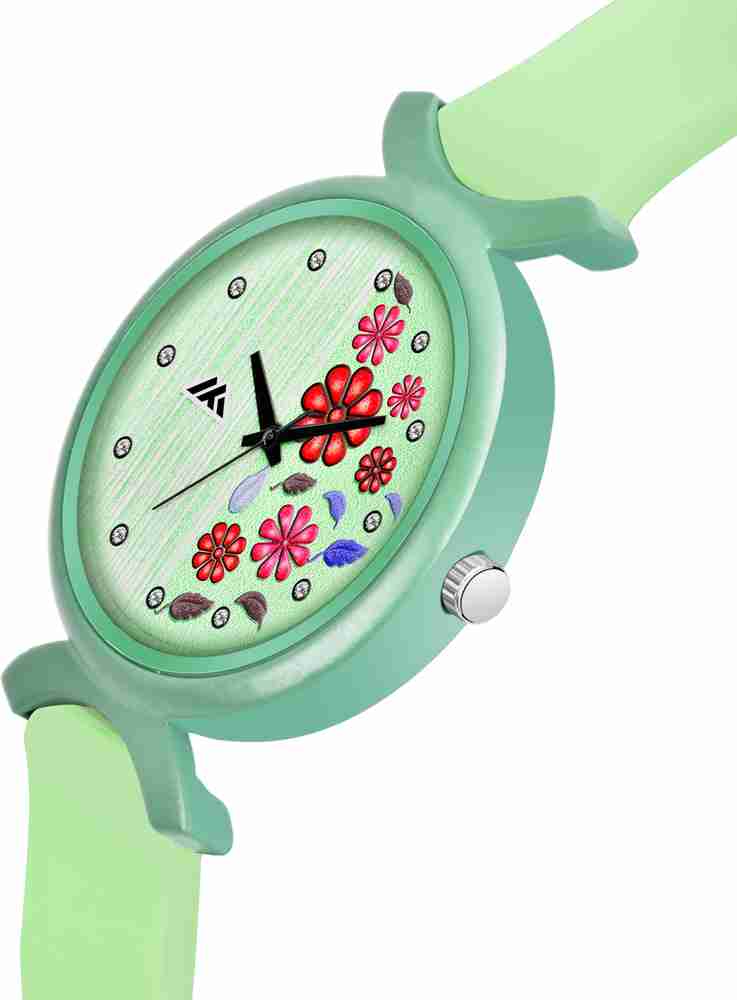 VIRAKTI Best Multi Small Flower Dial Designer Black Case Attractive Silicone Belt Best Multi Small Flower Dial Designer Black Case Attractive Silicone Belt Analog Watch For Girls Buy VIRAKTI Best
