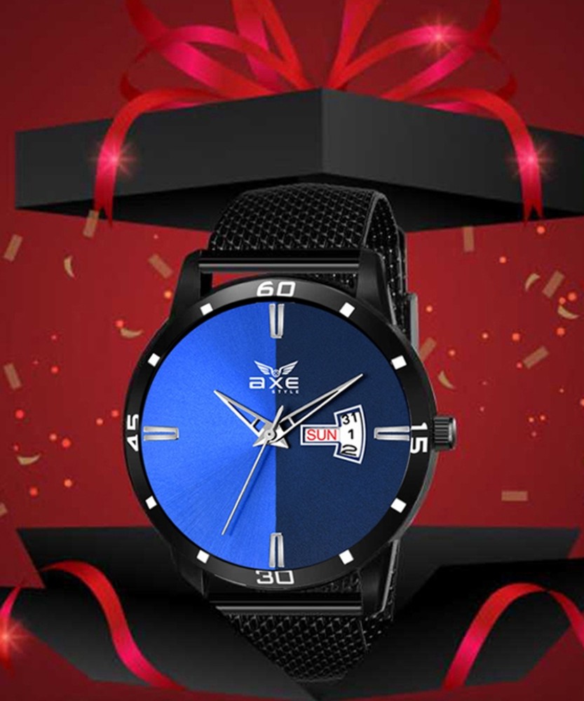 AXE Style XDD 7082 Day Date Blue Mens Wrist Watch Synthetic Leather Strap Branded Hands Watches Analog Watch For Men Buy AXE Style XDD 7082 Day Date Blue Mens