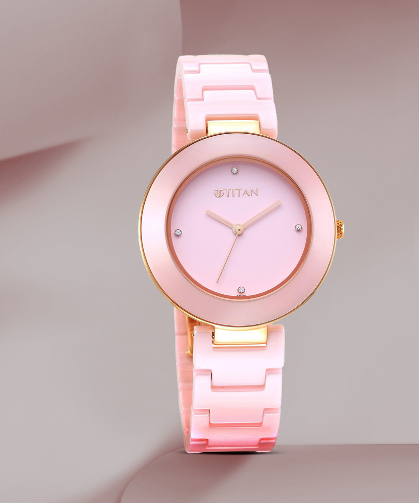 Pink ceramic watches ladies sale