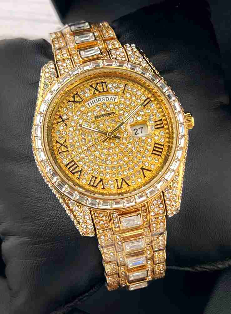 Diamond studded watches mens online