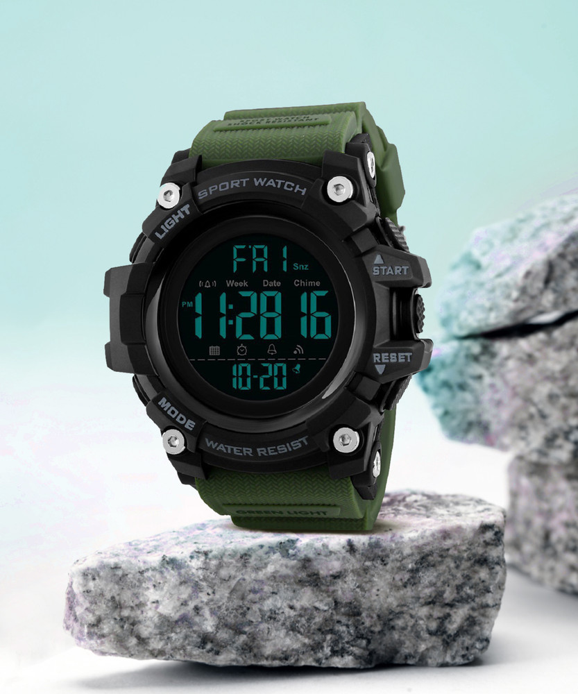 SKMEI Sports Digital Watch For Men Buy SKMEI Sports Digital Watch For Men 1384 Army Green Chronograph Digital Sports Online at Best Prices in India Flipkart