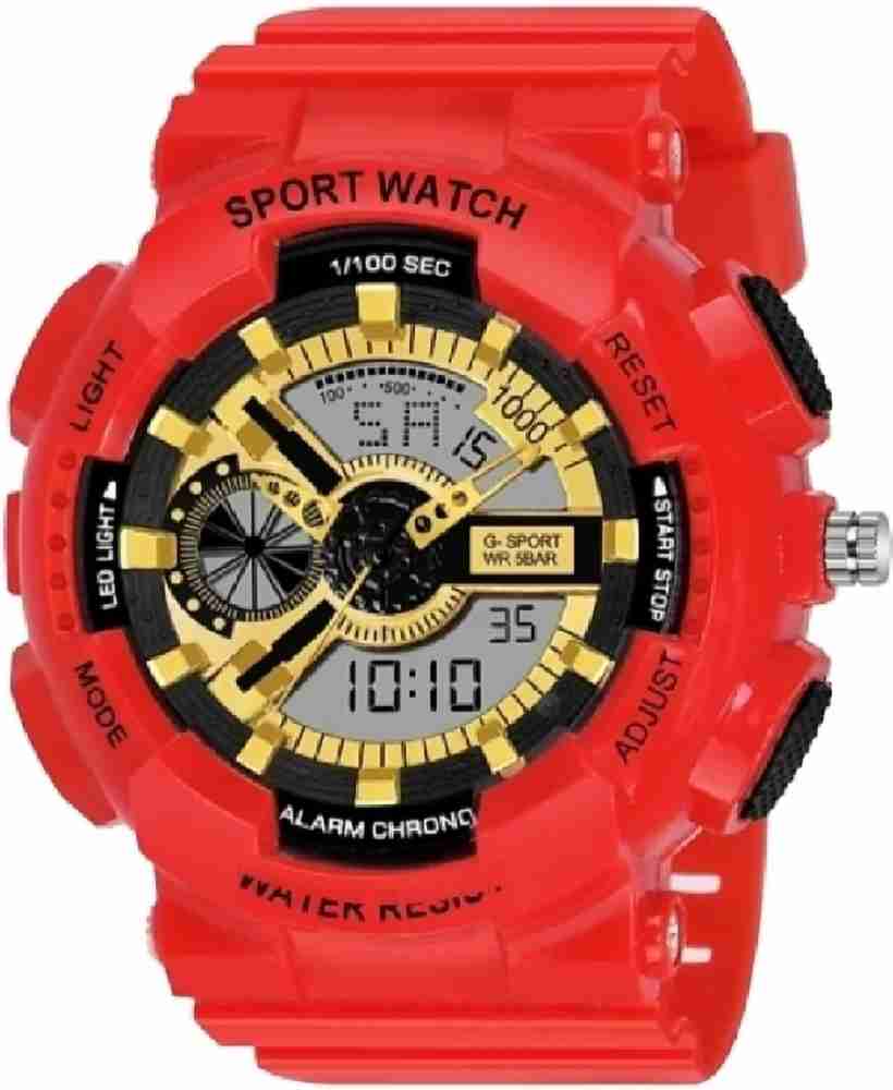 Timefit Fully Waterproof Red Military Sports G Shock Fully Waterproof Red Military Sports Analog Digital Watch For Boys Buy Timefit Fully Waterproof Red Military Sports G Shock Fully Waterproof Red Mi...