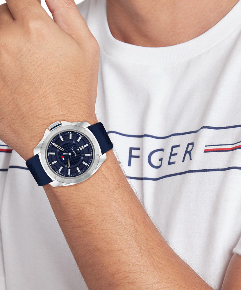 Tommy hilfiger watches blue silicone cheap