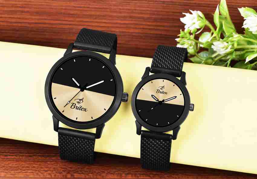 BRITEX BT1433 Dual Color Rose Gold Couple Series Mesh Strap Best Quality Quartz Combo Analog Watch For Couple Buy BRITEX BT1433 Dual Color Rose Gold Couple Series Mesh Strap Best